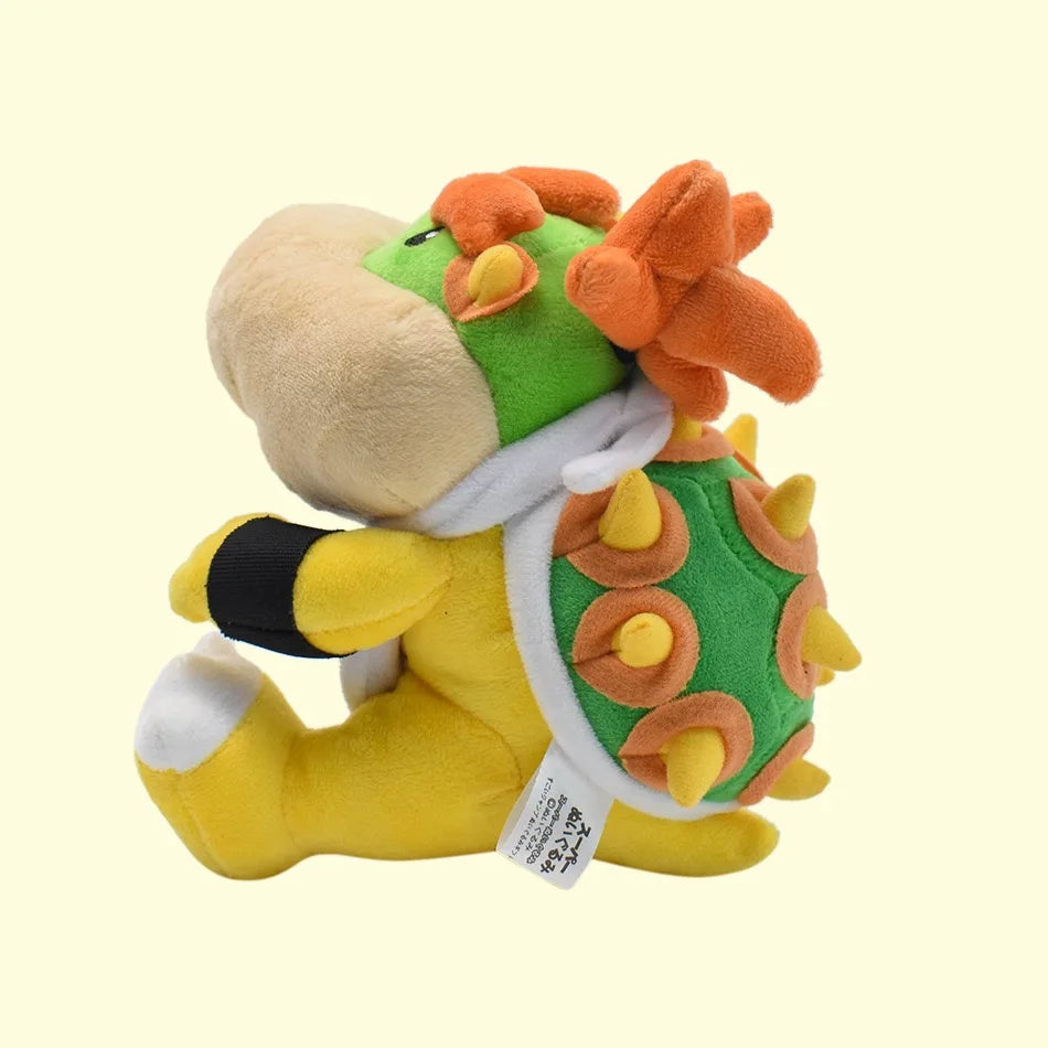 Kawaii Bowser Jr Plush Doll - Soft Stuffed Koopa Baby Dragon Super Mario Fan Gift, 18cm