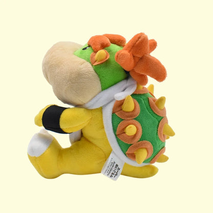 Kawaii Bowser Jr Plush Doll - Soft Stuffed Koopa Baby Dragon Super Mario Fan Gift, 18cm