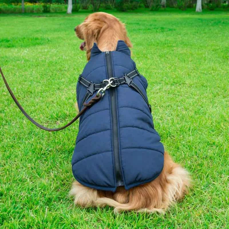 Waterproof Winter Dog Jacket & Fleece Vest with Built-in Harness - for Small to Large Dogs