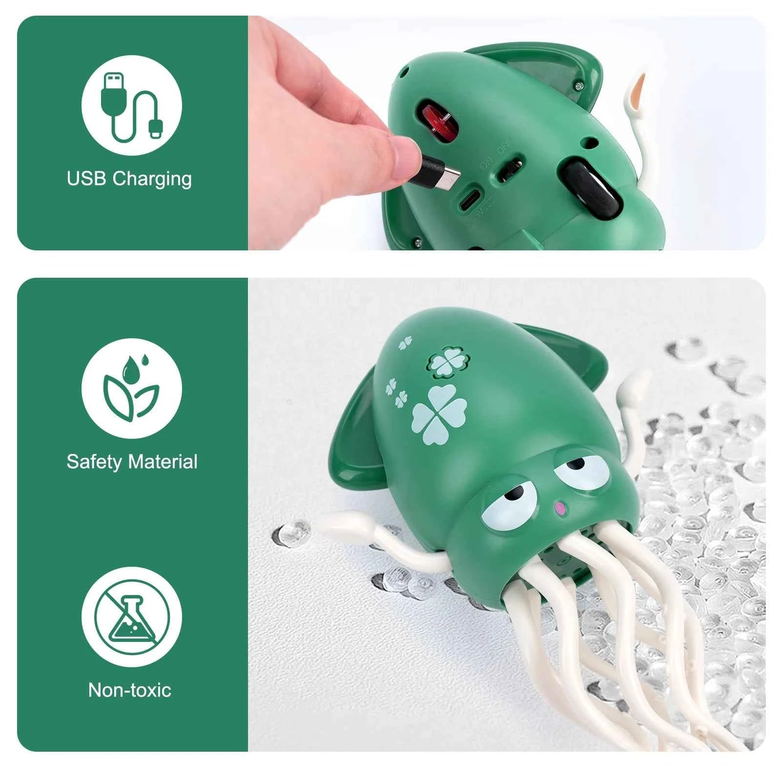 Kawaii Electronic Dancing Squid Toy – LED Light & Music Interactive Robot Lantern (7 Colors)