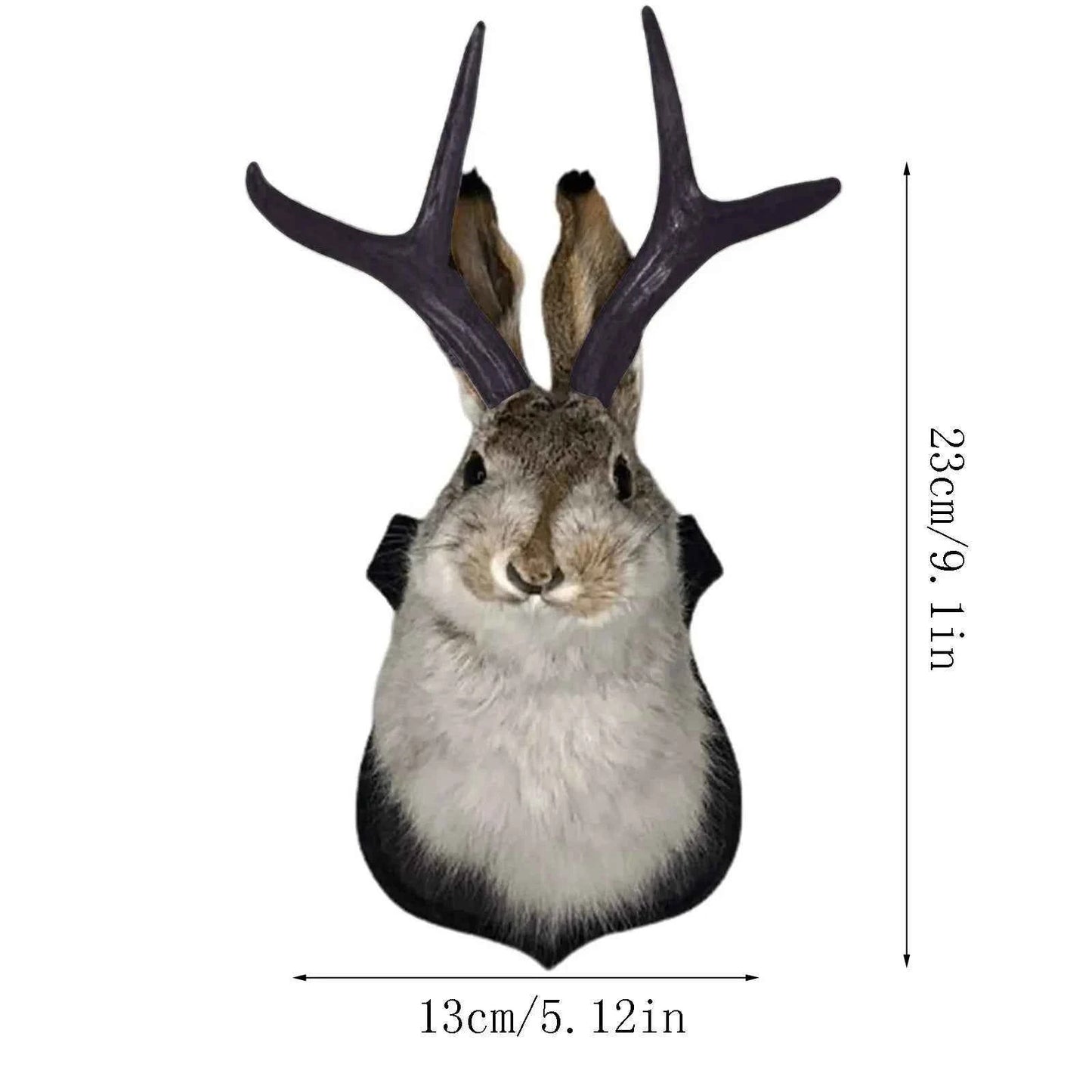 Faux Taxidermy Bunny Head Wall Mount – Resin Rabbit Jackalope Wall Decor