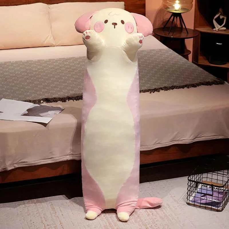 Giant Long Cat Plush Toy (35.4/43.3 in) - Cylindrical Animal Bolster Sleeping Pillow Gift