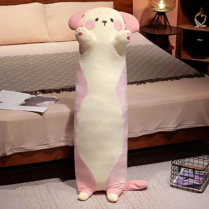 Giant Long Cat Plush Toy (35.4/43.3 in) - Cylindrical Animal Bolster Sleeping Pillow Gift