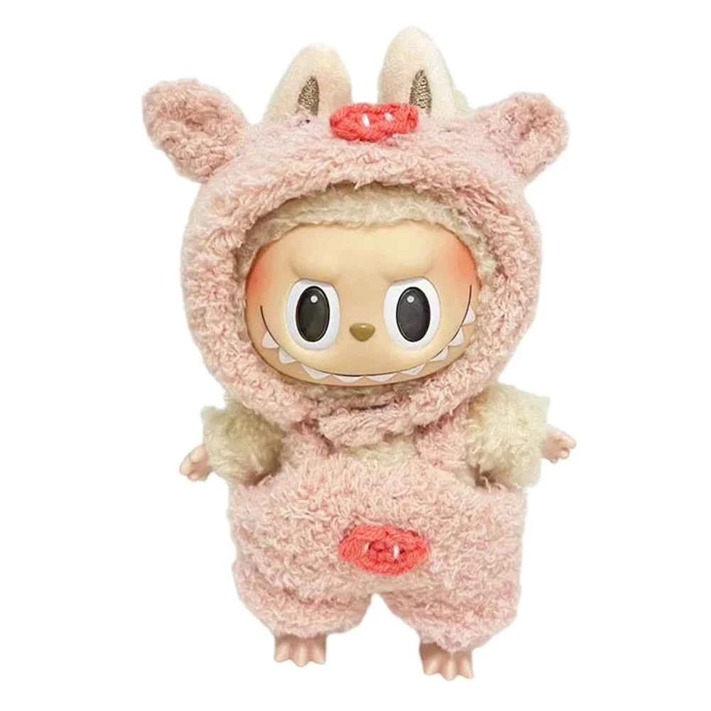 For Labubu 15-17cm V1 v2 Clothes Outfit Sitting Clothes Cute Sweater Hat Outfit Accessories Fashion Dolls Accessories No Dolls