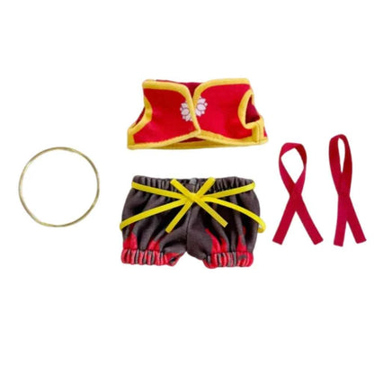 For Labubu 17cm Dolls Clothes Plush Cartoon Set No Doll Doll Outfit Kawaii Dolls Dress Up Skirt Suit DIY Gift for Girls Kids