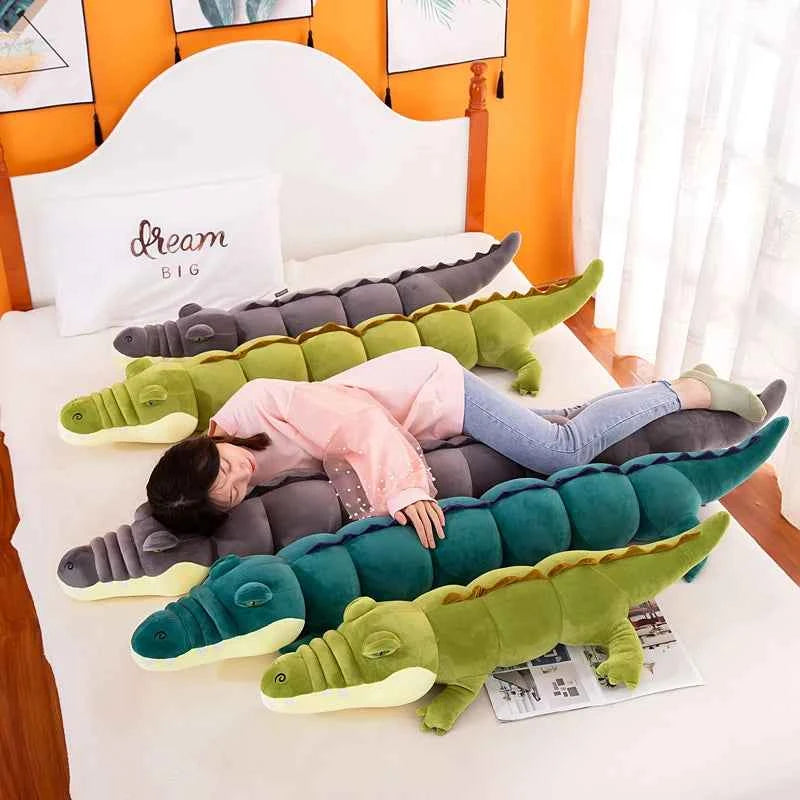 180cm Cute Soft Long Crocodile Pillow Stuffed Plush Toys Office Nap Pillow Home Comfort Cushion Decor Gift Doll Child