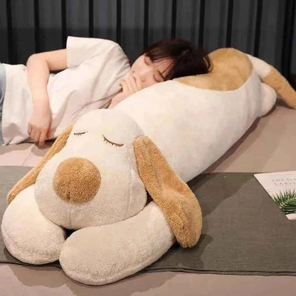 Giant Sleeping Dog Plush Toy (35.4-55.1 in) - Soft Puppy Cartoon Pillow & Cushion Gift