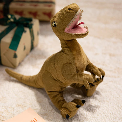 Cute Dinosaur Plush Toy - Soft Stuffed Dino Collectible Gift for Kids and Collectors, 5 Characters Velociraptor 34cm