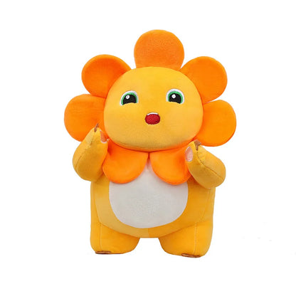 Kawaii Sunflower Nailong Plush Toy – Cute Smiling Dinosaur Stuffed Animal Pillow