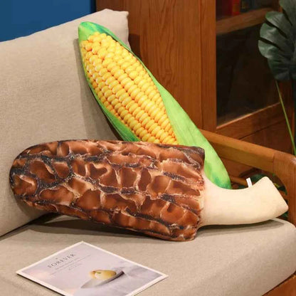Kawaii Simulation Vegetable Plush Pillow - Funny Stuffed Corn Cucumber Okra Mushroom Sleep Cushion and Gift, 70cm
