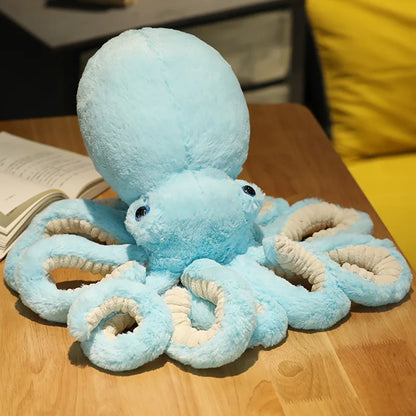 Lifelike Octopus Plush Toy – Giant Sea Animal Pillow Blue