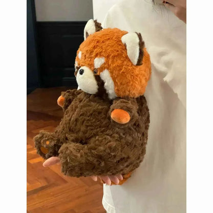 Kawaii Raccoon Plush Doll - Soft Fluffy Stuffed Forest Animal Cuddle Toy and Gift, 2 Sizes