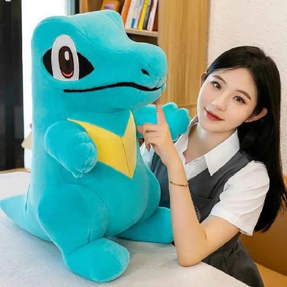 Kawaii Blue Baby Crocodile Anime Plush Toy – Soft Stuffed Animal Pillow Doll (30–80cm)