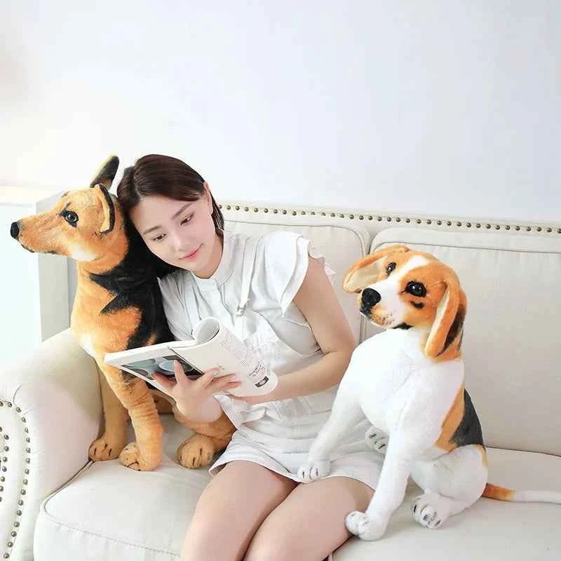 Realistic Collie Dog Plush Toy – Standing Border Collie Stuffed Animal