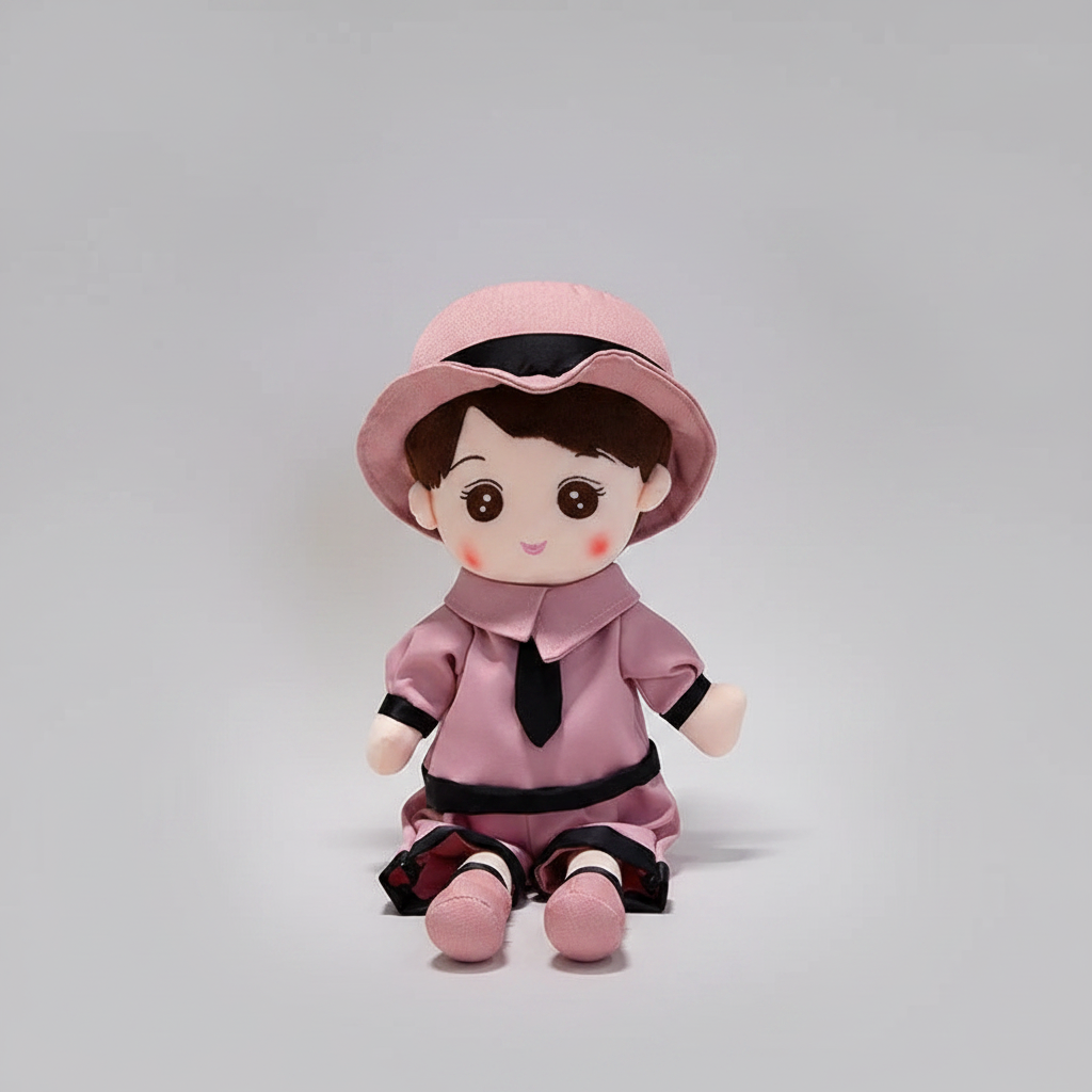 Kawaii Plush Girl Doll – Soft Stuffed Doll Toy for Kids and Decor