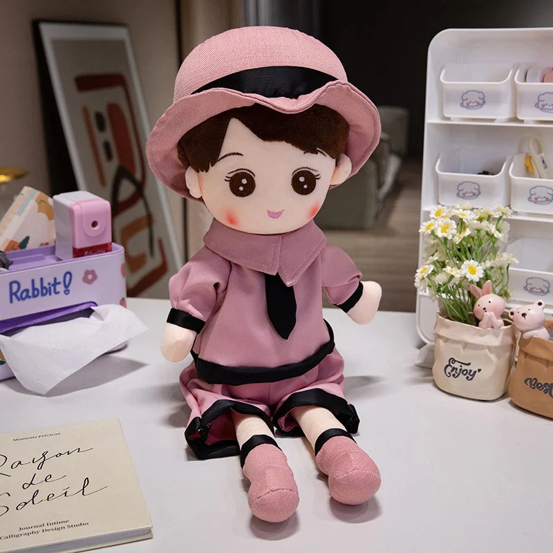 Kawaii Plush Girl Doll – Soft Stuffed Doll Toy for Kids and Decor