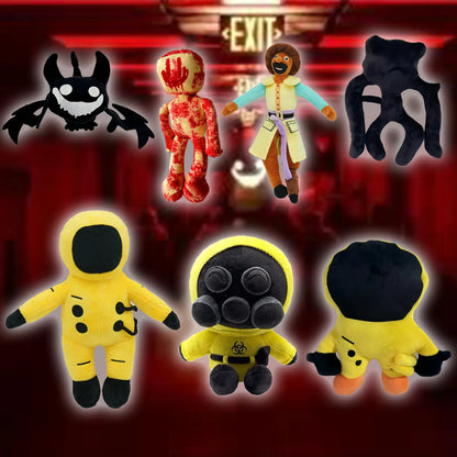 Kawaii Backrooms Horror Game Plush Doll - Soft Stuffed Smiler Faceling Wanderer Halloween Gift
