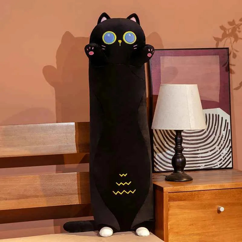 Giant Long Cat Plush Toy (35.4-51.2 in) - Cylindrical Animal Bolster Pillow Gift