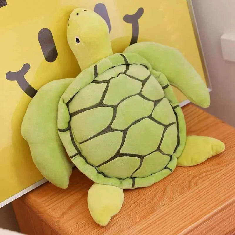 Kawaii Sea Turtle Plush Pillow – Soft Stuffed Tortoise Cushion (30–80cm)