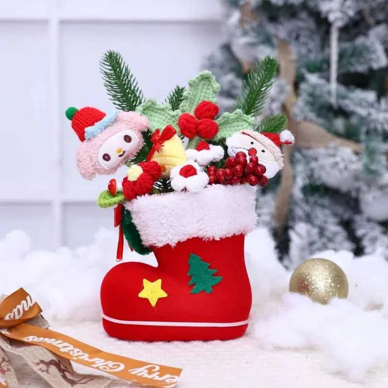 Sanrio Plush Bouquet (9.8 in) - My Melody/Kuromi/Cinnamoroll/KT Cat Christmas Gift