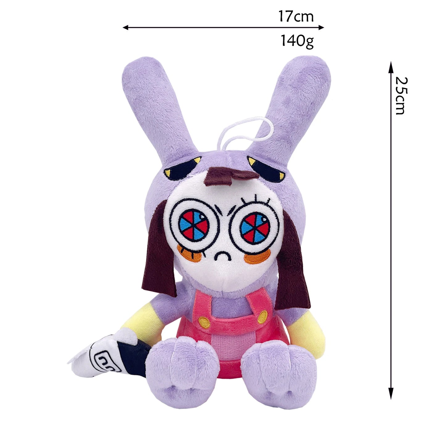 Digital Circus Character Plush Toy – Soft Stuffed Rabbit & Clown Doll Pink-Clothed 8.7"-9.8" (22-25cm)