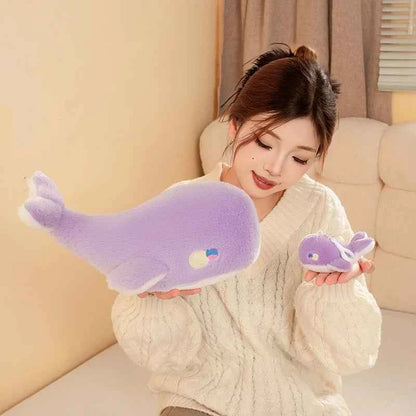 Kawaii Purple Whale Plush Toy – Super Soft Stuffed Marine Animal Pillow (40–100cm)