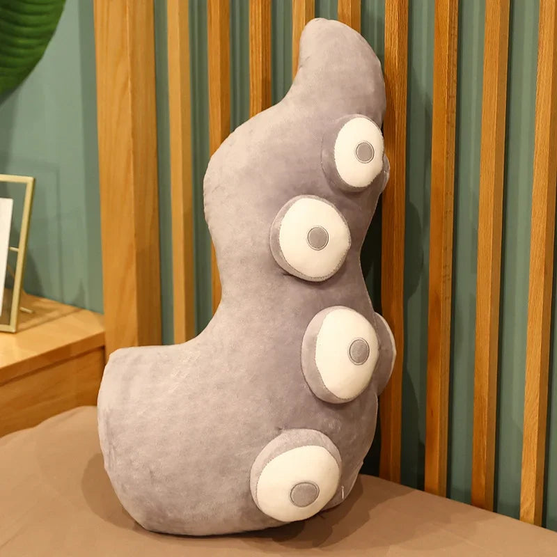 New Simulated Octopus Tentacles Plush Throw Pillows Soft Warm Hands and Feet Tentacles Dolls Funny Room Decor Gifts for Kids grey 30X55cm