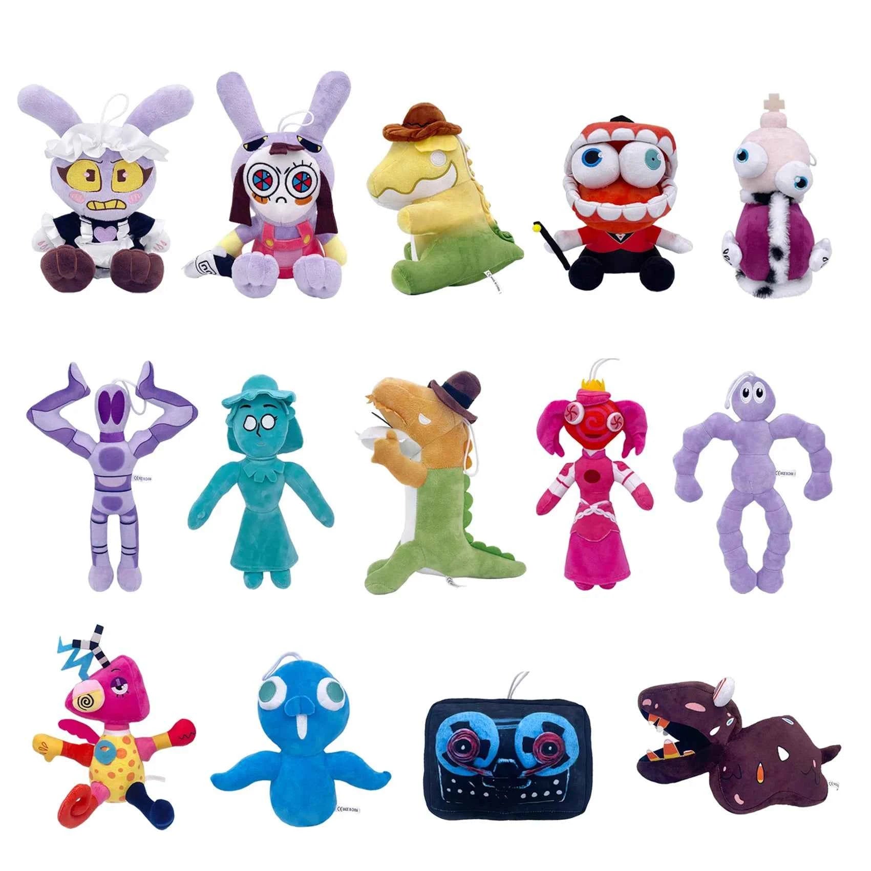 Digital Circus Character Plush Toy – Soft Stuffed Rabbit & Clown Doll
