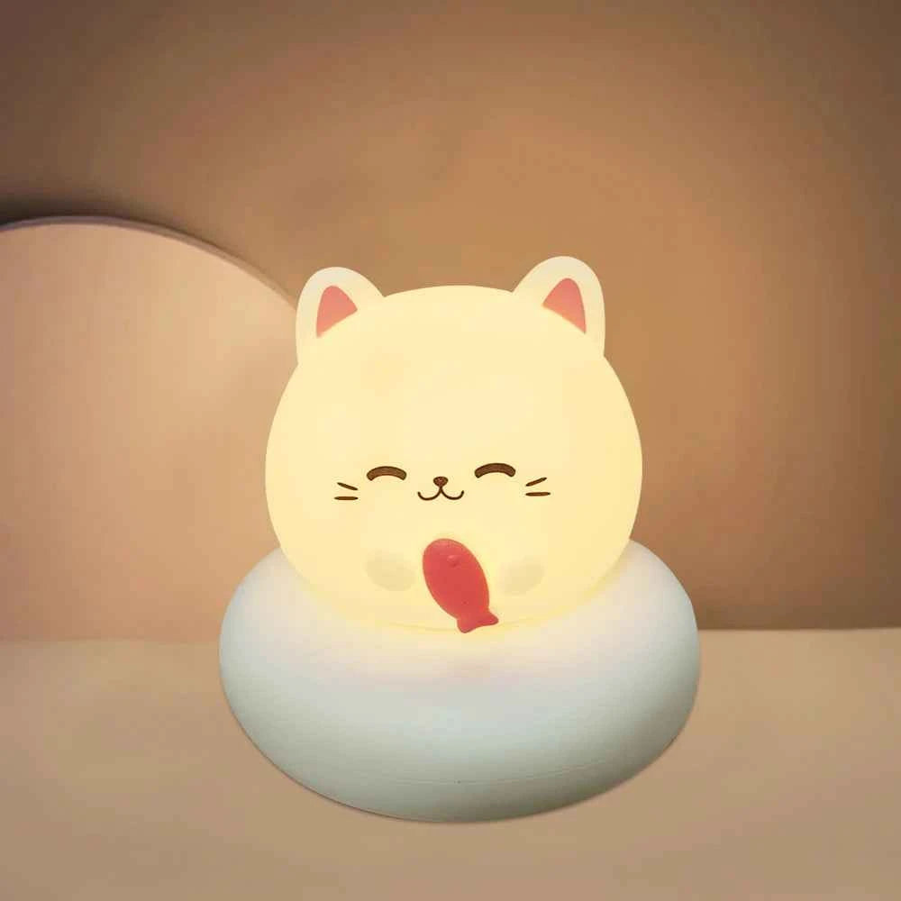 Cute Animal Night Light for Kids - 3 Level Dimmable Nursery Sleeping Lamp