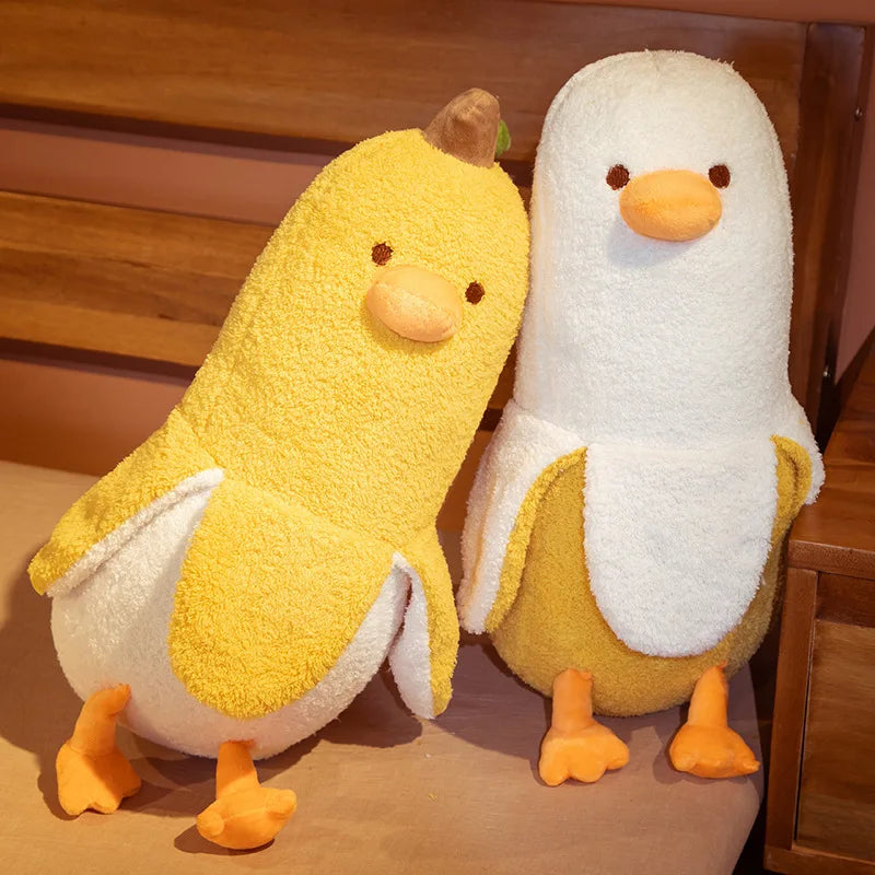 Banana Duck Plush Pillow – Soft Cartoon Duck Stuffed Cushion