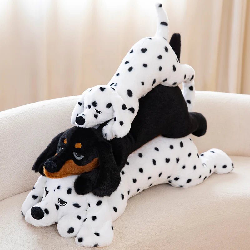 Giant Dachshund & Dalmatian Plush Toy – Cute Dog Body Pillow Stuffed Animal