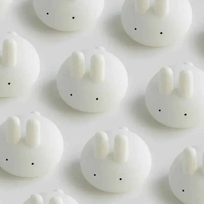 Kawaii Soft Silicone Bunny Night Light (4.6 in) - Rechargeable Timer Lamp
