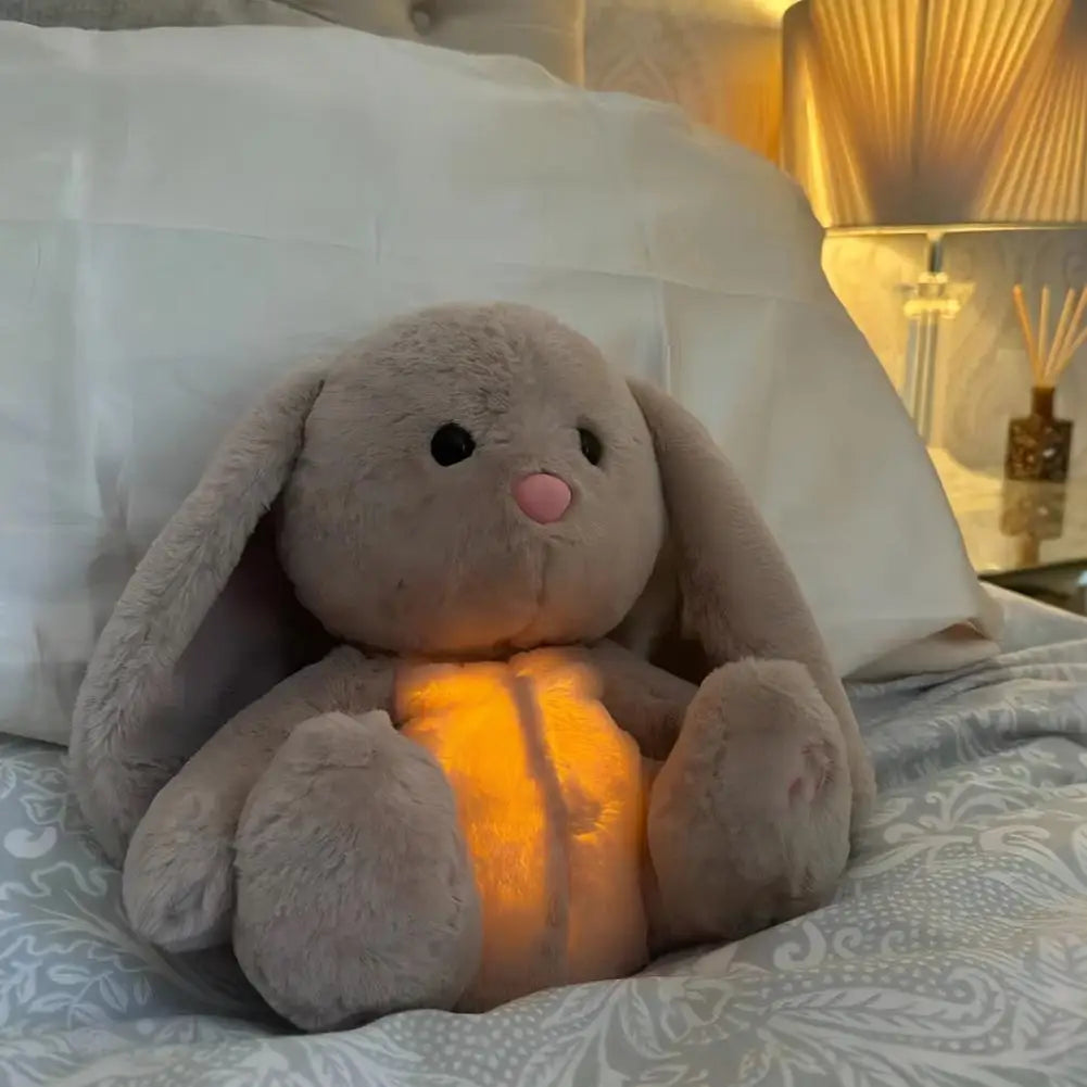 Baby Toy Breathing Plush Rabbit Toy Funny Long Ears Bunny Doll Breathing Soothing Rabbit Doll Sleeping Companion Decoration Gift