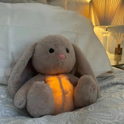 Baby Toy Breathing Plush Rabbit Toy Funny Long Ears Bunny Doll Breathing Soothing Rabbit Doll Sleeping Companion Decoration Gift