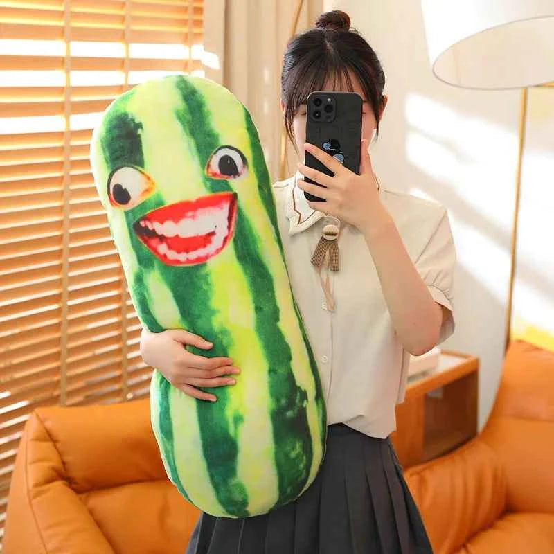 Funny Cucumber Plush Pillow – Long Vegetable Body Cushion