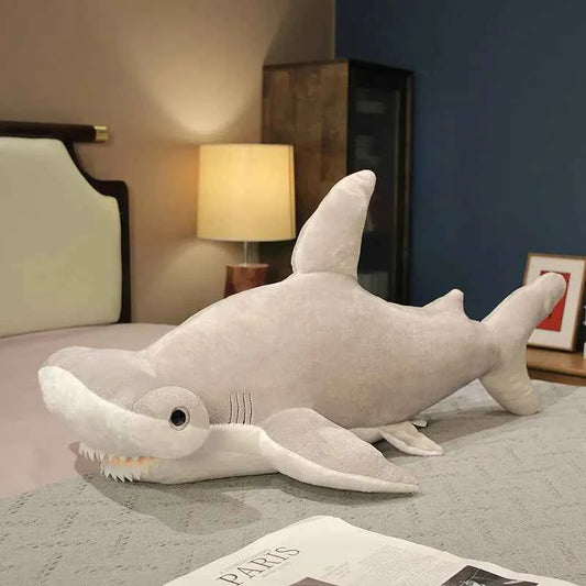 Giant Hammerhead Shark / Blue Whale Plush Toy (21.7-39.4 in) - Big Sleep Pillow Gift