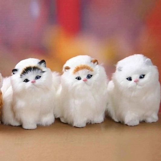 Kawaii Long-Haired Cat Plush with Sound