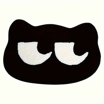 Minimalist Black Cat Carpet Soft Absorbent Non-Slip Doormat NFYR-1