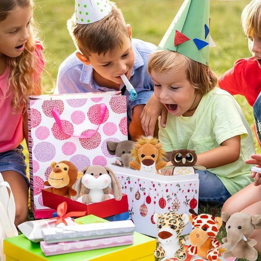 Mini Safari Plush Toy Set – Jungle Stuffed Animals Party Favor Pack