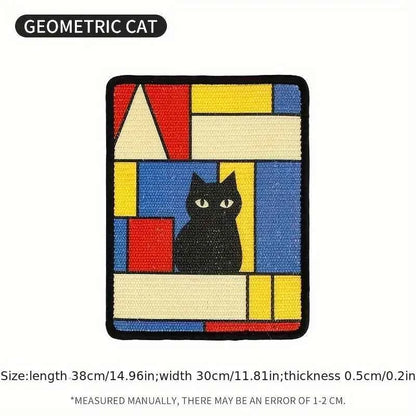 Durable Wall-Mounted Cat Scratching Post & Mat - Stitched Triangle-1PCS