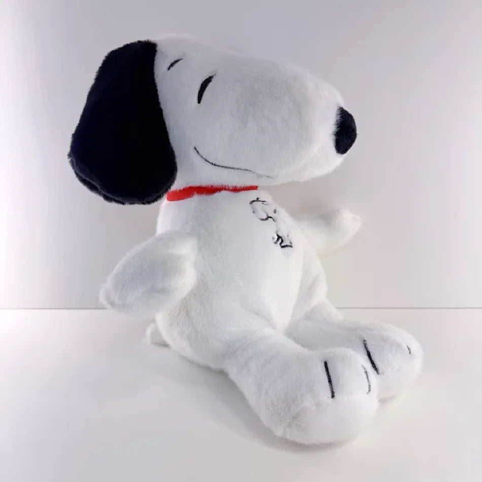 Breathing White Dog Plush Toy – Light & Sound Sleep Companion