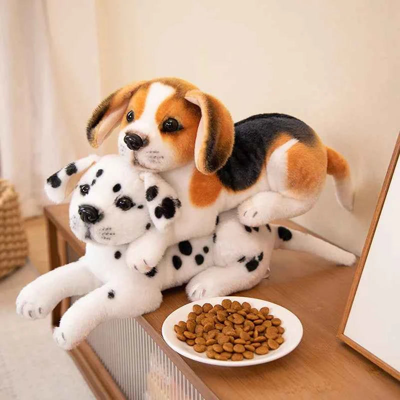 Realistic Dalmatian Plush Toy – Cute Spotted Dog Stuffed Animal Puppy Doll