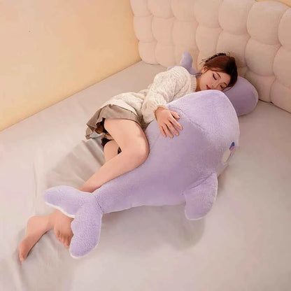 Kawaii Purple Whale Plush Toy – Super Soft Stuffed Marine Animal Pillow (40–100cm)