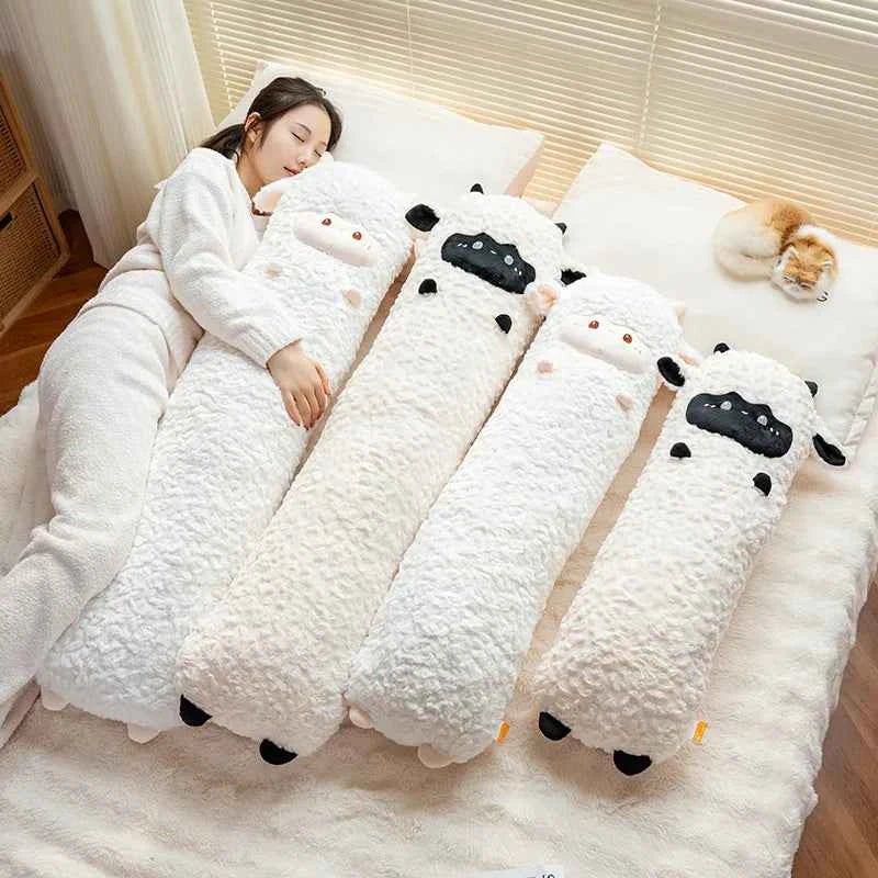 Giant Sleeping Sheep Plush Toy – Long Sheep Body Pillow Stuffed Animal