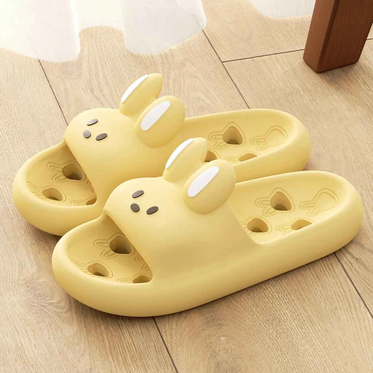 House Slipper Women Rabbit Cute Cloud Sandals Summer Flip Yellow