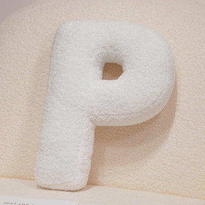 Kawaii English Letter Plush Pillow – Soft Stuffed Alphabet Sofa Cushion & Kids Learning Toy (A–Z + Heart) P