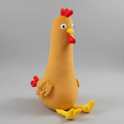 Giant Yellow Chicken Plush Pillow – Soft Stuffed Animal Cushion (60–140 cm)