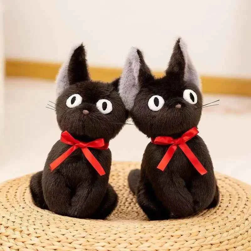 Kawaii Black Cat Witch Plush Doll – 25 cm