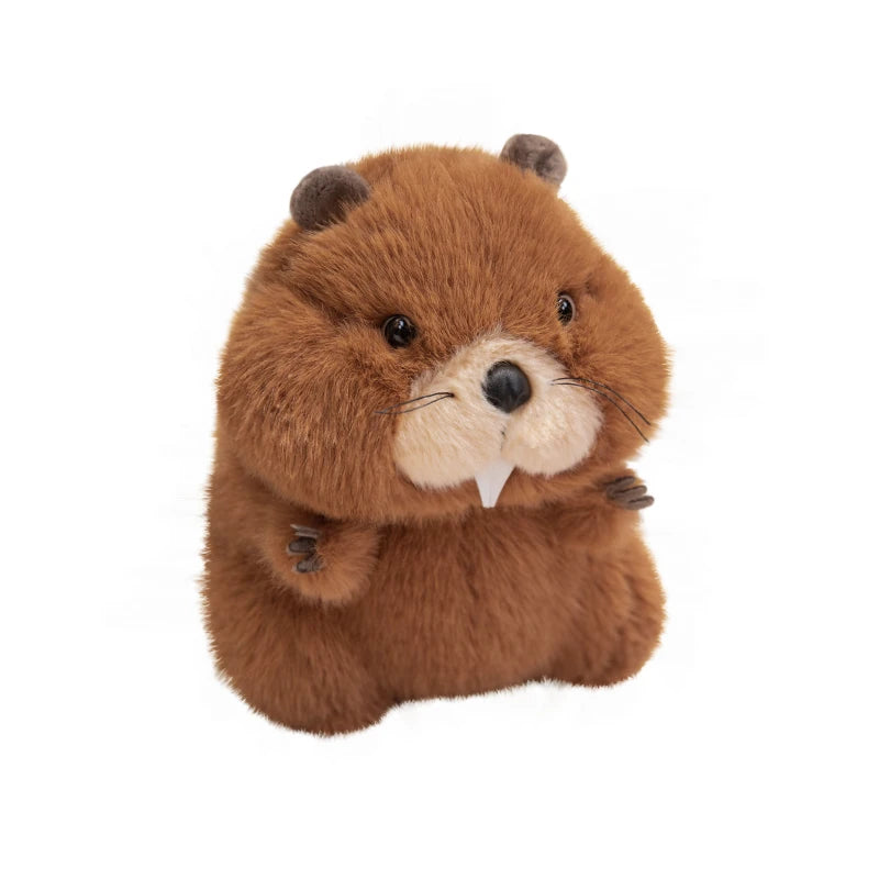 Cute Simulation Marmot Plush Doll - Fluffy Sitting Groundhog Stuffed Animal Toy Gift, 3 Sizes