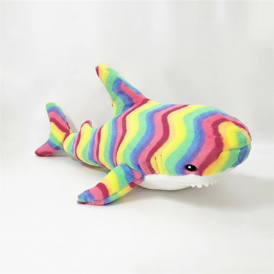 Colorful Shark Plush Toy – Soft Stuffed Animal Pillow Colorful